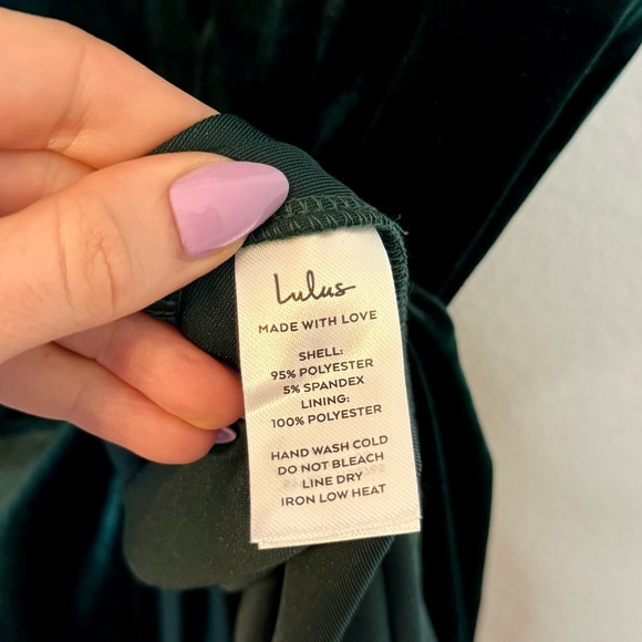 Lulus Emerald Green Velvet Sleeveless Square Neck Maxi Dress- Size Small - Picture 7 of 13